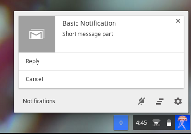 Уведомление Chrome